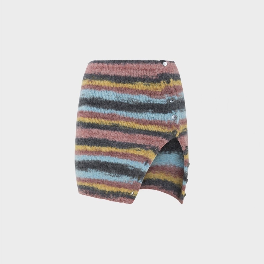 GIMAGUAS Multicolor Stripe Amy‎ Skirt Alpaca /Wool Blend Size S